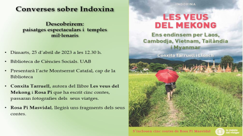 Fullet de presentació del llibre Les Veus del Mekong
